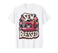 Sew Blessed Vintage Sewing Machine Design T-Shirt