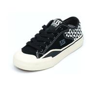 SEW BY SOU Skateboard Shoes for Men Leather Low Top Pro Skateboarding Training Casual Sneakers, Chess Black, 4.5 UK