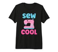 Sew Cool Cute Kawaii Sewing Machine Funny Pun Quilting Premium T-Shirt