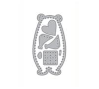 Sew Cute - Bear Hugs Felt Animal Stuffie by Julie Ebersole, Essentials by Ellen Designer Dies, Approximate Finished Size is 5" h x 2-3/4"w DIY Felt Animals