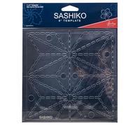 Sew Easy 4” Sashiko Template - ASA No Ha (Hemp Leaf) Quilting & Patchwork Rule for Applique Sewing, Transparent Acrylic Non-Slip, Instructions Included