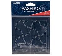 Sew Easy 4” Sashiko Template - Fondou (Weights) Quilting & Patchwork Rule for Applique Sewing, Transparent Acrylic Non-Slip, Instructions Included