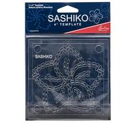 Sew Easy 4” Sashiko Template - Sakura (Cherry Blossom) Quilting & Patchwork Rule for Applique Sewing, Transparent Acrylic Non-Slip, Instructions Included
