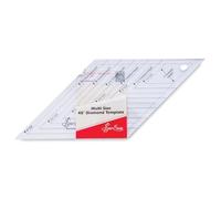 Sew Easy 45° Diamond Template - Quilting & Patchwork Rule for Applique Sewing, Transparent Acrylic Non-Slip