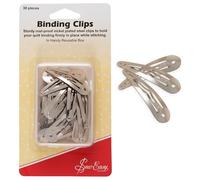 Sew Easy Binding Clips - 30 Pcs Rustproof Nickel Plated Clips for Binding, Stitching, Sewing, Quilting