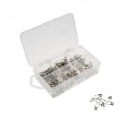 Sew Easy Curved Safety Pins - 150 Pins, Size 0 (27mm). Nickel Plated Steel, Fasteners for Sewing Basting Crafts, Rust Resistant, Silver