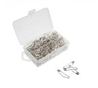Sew Easy Curved Safety Pins - 150 Pins, Size 2 (38mm). Nickel Plated Steel, Fasteners for Sewing Basting Crafts, Rust Resistant, Silver
