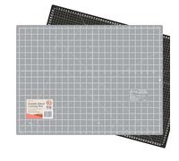 Sew Easy Cutting Mat - 60 x 45cm Self-Healing Cutter Double Sided Imperial & Metric for Quilting Sewing Patchwork Dressmaking - Black & Grey