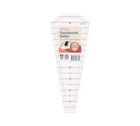 Sew Easy Dresden Patchwork Template - 8 x 3.5” Quilting & Patchwork Rule for Applique Sewing, Transparent Acrylic Non-Slip