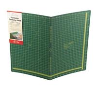 Sew Easy Foldable Cutting Mat - 60 x 45cm Self-Healing Cutter Imperial & Metric for Quilting Sewing Patchwork Dressmaking - Green