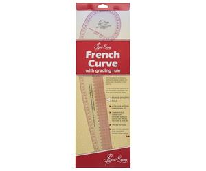 Sew Easy French Curve Template - Metric Quilting & Patchwork Rule for Applique Sewing, Transparent Acrylic Non-Slip