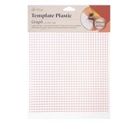 Sew Easy Gridded Template Plastic - 2 Sheets, 280 x 215mm Non Slip, Easy to Cut for Quilting Patchwork Dressmaking