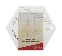 Sew Easy Hexagon Quilting Template - 1 - 5.5” Quilting & Patchwork Rule for Applique Sewing, Transparent Acrylic Non-Slip