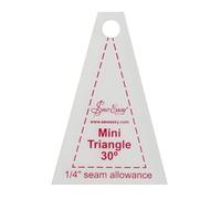 Sew Easy Mini Template - 30° Triangle Quilting & Patchwork Shapes for Applique Sewing, Transparent Acrylic Non-Slip, 2.5 x 1.7”