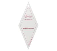 Sew Easy Mini Template - 45° Diamond Quilting & Patchwork Shapes for Applique Sewing, Transparent Acrylic Non-Slip, 3.5 x 2.5”