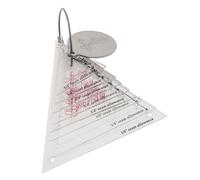 Sew Easy Mini Template - 8 Triangle Set Quilting & Patchwork Shapes for Applique Sewing, Transparent Acrylic Non-Slip, 0.75 - 3”