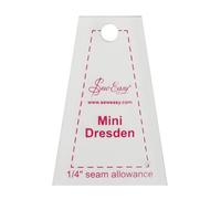 Sew Easy Mini Template - Dresden Quilting & Patchwork Shapes for Applique Sewing, Transparent Acrylic Non-Slip, 2.5 x 1.7”