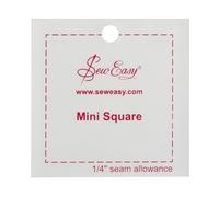 Sew Easy Mini Template - Square Quilting & Patchwork Shapes for Applique Sewing, Transparent Acrylic Non-Slip, 2.5 x 2.5”