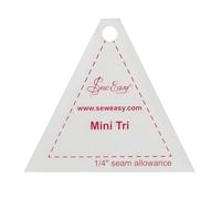 Sew Easy Mini Template - Triangle Quilting & Patchwork Shapes for Applique Sewing, Transparent Acrylic Non-Slip, 2.8 x 2.5”