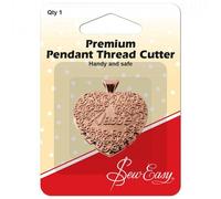 Sew Easy Pendant Thread Cutter - Snip Sewing & Embroidery Thread for Sewing Quilting Dressmaking Tailoring - Rose Gold Heart