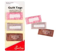 Sew Easy Quilt Tags - 9 Pcs 3 Designs Personalise Your Quilts, Sewing Labels, Created by, 70mm x 25mm, Handmade by
