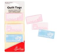 Sew Easy Quilt Tags - 9 Pcs 3 Designs Personalise Your Quilts, Sewing Labels, Created by, 70mm x 25mm, New Baby