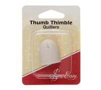 Sew Easy Quilters Thumb Thimble - Polythene Plastic Extra Strong Finger Shield for Quilting, Sewing, Needlework - White