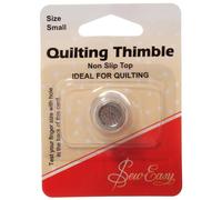 Sew Easy Quilting Thimble - Small Non Slip Finger Shield, Strong Metal Guard for Sewing, Dressmaking, Craft, DIY