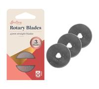 Sew Easy Rotary Cutter Blades - 3 x 45mm Straight Edge Extra Sharp Quilting Sewing Dressmaking Patchwork Rolling Cutter Blade