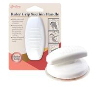 Sew Easy Ruler Grip Handle - Suction Cup for Lifting Quilting Sewing Rule & Templates, White