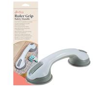 Sew Easy Ruler Grip Handle - Suction Cup for Lifting Quilting Sewing Rule & Templates, White & Grey