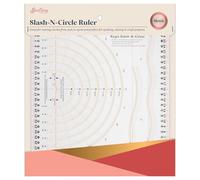 Sew Easy Slash Cirlce Template - 31 x 26cm Quilting & Patchwork Rule for Applique Sewing, Transparent Acrylic Non-Slip