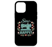 Sew Happy Cute Sewing Machine Floral Hearts Case for iPhone 12 mini