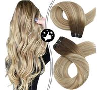 Sew In Hair Extensions Weave Hair Human Bundles Machine Remy Hair 100 Gram Double Weft Soft Straight Human Hair Weft