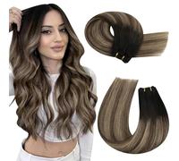 Sew In Hair Extensions Weave Hair Human Bundles Machine Remy Hair 100 Gram Double Weft Soft Straight Human Hair Weft