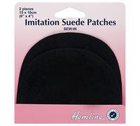 Sew In Imitation Suede Patches Black