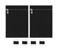 Sew in Pockets - Canvas Anti Theft Side Pouch, 2 Piece Zippered Insert Set, 21.5x15.5cm Hidden Storage Design, Secure Garment Accessory Solution | Jacket Coat Shirt Robe Sweatshirt Use