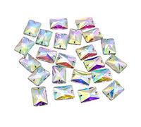 Sew on Crystals, EIMASS® 8868 Exquisite Range for Costume Embellishment, Gems (18x25mm, Crystal AB Rectangular)