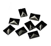 Sew on Crystals Rhinestones, Rectangle AAAAA Sew On Crystals Strass Sewn Rhinestones Crafts Flat Back Glass Stones(Jet,18x25mm 24Pcs)