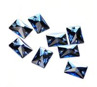 Sew on Crystals Rhinestones, Rectangle AAAAA Sew On Crystals Strass Sewn Rhinestones Crafts Flat Back Glass Stones(Aquamarine,18x25mm 24Pcs)
