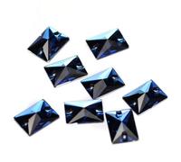 Sew on Crystals Rhinestones, Rectangle AAAAA Sew On Crystals Strass Sewn Rhinestones Crafts Flat Back Glass Stones(Sapphire,18x25mm 6Pcs)