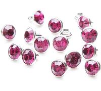 sew on gems, Leather Rivets，Spikes for Clothes, 100 Sets 6mm/8mm Rhinestone Rivets Metal Base Studs for Clothing Bag Leathercraft Rivet(8mm 100sets)