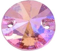 sew on gems, Round Rivoli Best Glass Crystal AB Sew On Rhinestone Many Colors Flatback Stone Sewing Wedding Dress(Light Pink Ab)