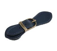 Sew on Genuine Leather Tab Buckles Closure Bag Fastener DIY Replacement Royal Blue
