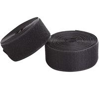 Sew On Hook and Loop Tape, 38mm Width 6.25 Meters Nylon Fabric Strips Non-Adhesive Backing, Both Sides Included, Heavy Duty Fastener for Clothing Sewing DIY Projects (Black)