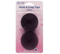 Sew-On Hook & Loop Tape: Black Value Pk - 20mm