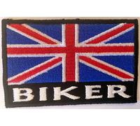 Sew-on Iron-on British Biker Union Jack Flag Embroidered Patch Badge
