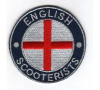 Sew-on Iron-on Embroidered Patch English Scooter England St. George Flag Badge
