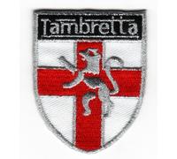 Sew-on Iron-on Embroidered Patch Lambretta England St. George Shield Scooter MOD Badge