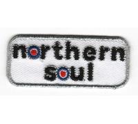 Sew-on Iron-on Embroidered Patch Northern Soul MOD Roundel Target Bar Badge